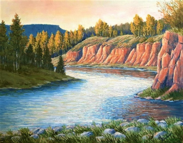 Evening Light on the San Juans 11x14 $540 at Hunter Wolff Gallery